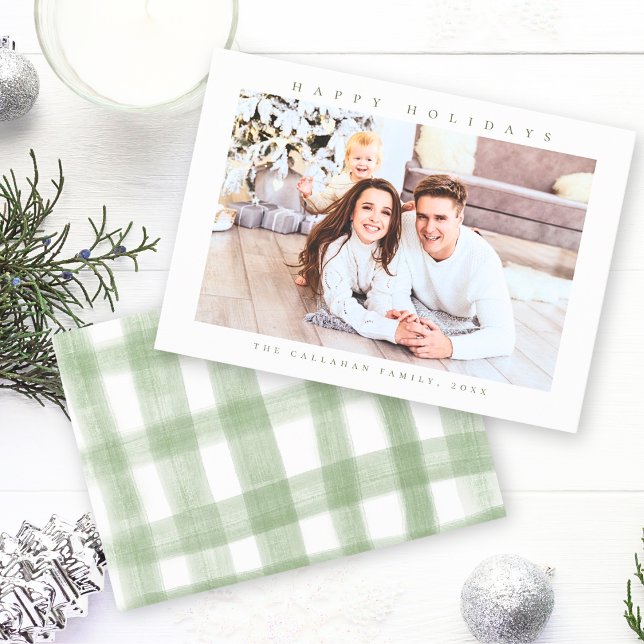 Happy Holidays Modernes Minimales Foto Feiertagskarte (Von Creator hochgeladen)