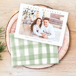 Happy Holidays Modernes Minimales Foto Feiertagskarte