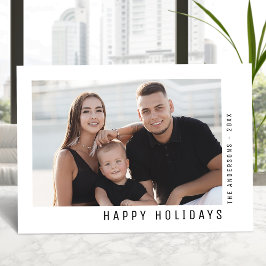 Happy Holidays Modernes Minimalistisches einfaches Feiertagskarte