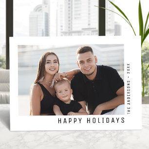 Happy Holidays Modernes Minimalistisches einfaches Feiertagskarte