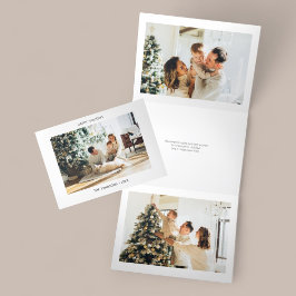 Happy Holidays Modernes Minimalistisches Foto Dreifach Gefaltete Urlaubskarte