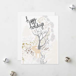 Happy Holidays Moose Holiday Card Feiertagskarte