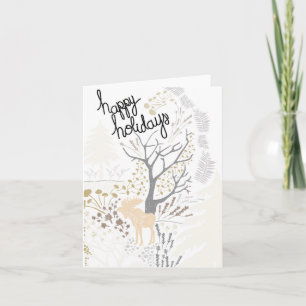 Happy Holidays Moose Holiday Card Karte