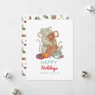 Happy Holidays Mouse Familien Kinder Feiertagskarte