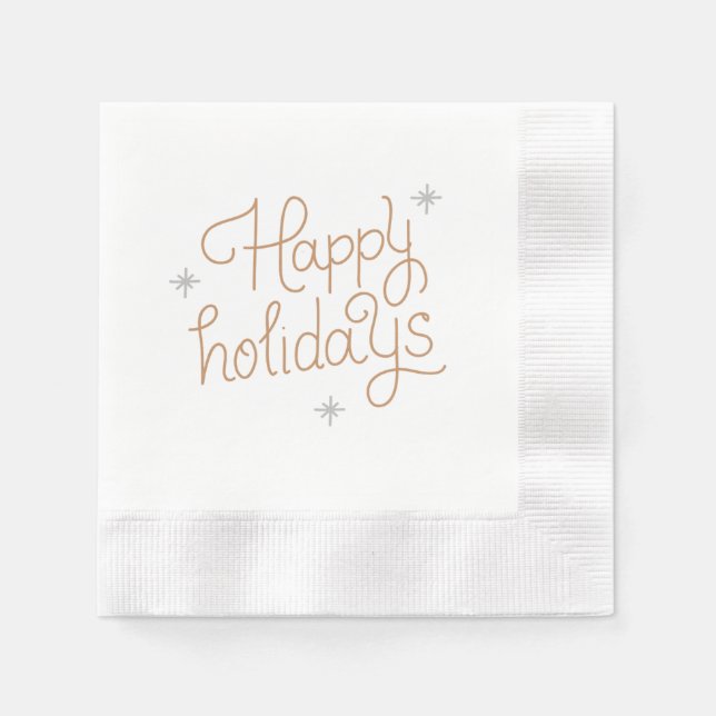 Happy Holidays Napkin Serviette (Vorderseite)