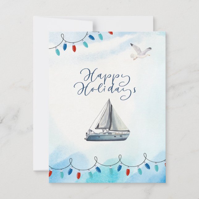 Happy Holidays - Nautical Card Feiertagskarte (Vorderseite)
