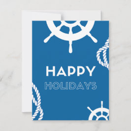 Happy Holidays - Nautical Rope Feiertagskarte
