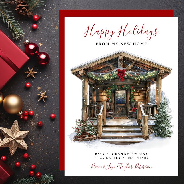 Happy Holidays Neue Zuhause Fronttür verschieben Ankündigung (Von Creator hochgeladen)