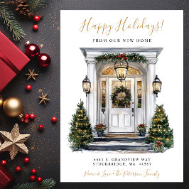 Happy Holidays Neue Zuhause Fronttür verschieben Ankündigung