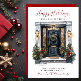 Happy Holidays Neue Zuhause Fronttür verschieben Ankündigung