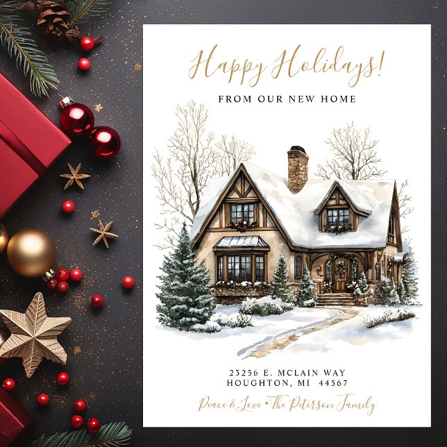 Happy Holidays Neue Zuhause Moving Ankündigung (Von Creator hochgeladen)