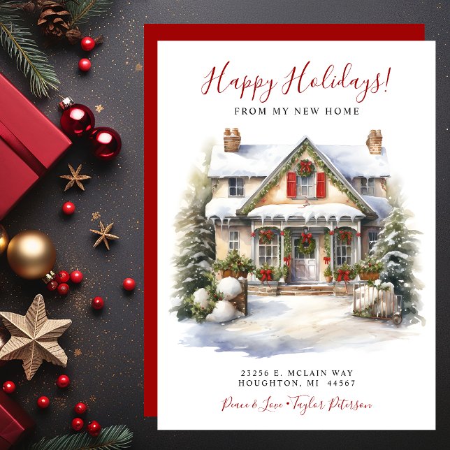 Happy Holidays Neue Zuhause Moving Ankündigung (Von Creator hochgeladen)