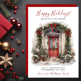 Happy Holidays Neue Zuhause Red Door Moving Ankündigung