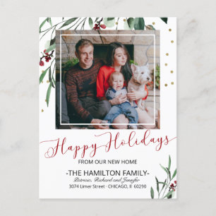 Happy Holidays Neues Zuhause Moving Ankündigung Fo