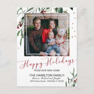 Happy Holidays Neues Zuhause Moving Ankündigung Fo