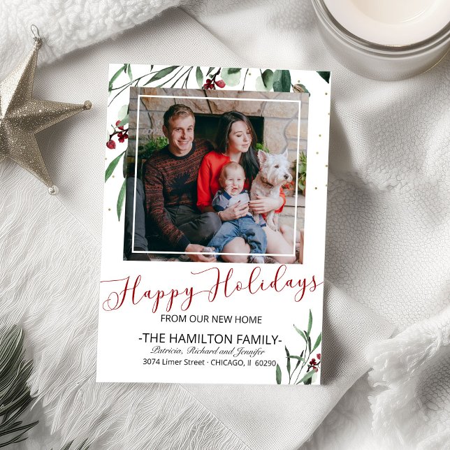 Happy Holidays Neues Zuhause Moving Ankündigung Fo (Von Creator hochgeladen)