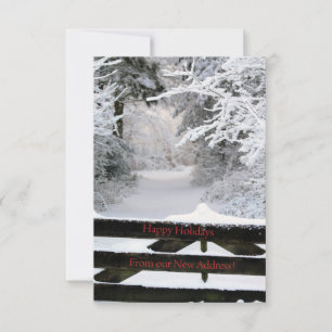 Happy Holidays - New Address Christmas Card Einladung