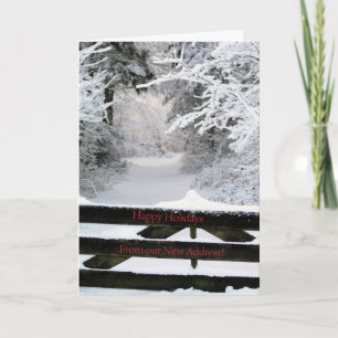 Happy Holidays - New Address Christmas Card Feiertagskarte