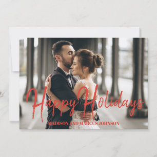 Happy Holidays   New-Weds Holiday Foto Feiertagskarte