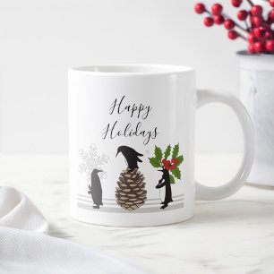 Happy Holidays Niedlich Funny Christmas Penguin Jumbo-Tasse