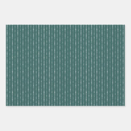 Happy Holidays niedliche Nadelstreifen rot Geschenkpapier Set