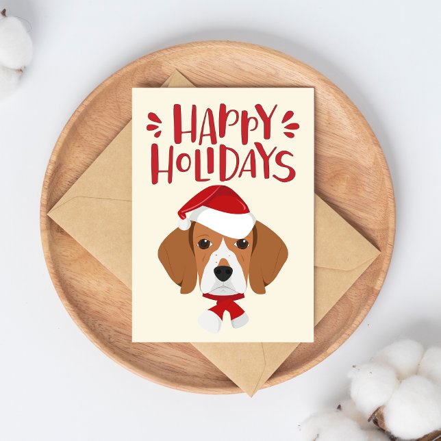 Happy Holidays - Niedlicher Beagle Weihnachten Postkarte (Von Creator hochgeladen)