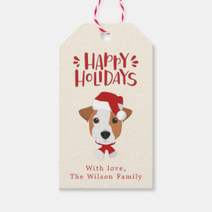 Happy Holidays - Niedlicher Jack Russell Weihnacht Geschenkanhänger