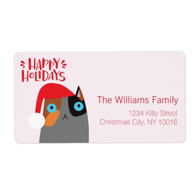 Happy Holidays - Niedlicher Weihnachtskatzenjammer (Vorne)