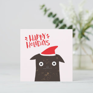 Happy Holidays - Niedlicher Weihnachtskatzenjammer Feiertagskarte