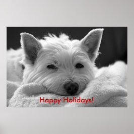 Happy Holidays - Niedliches Westie Dog Poster