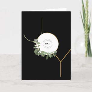 Happy Holidays No Foto Vertical Joy Business Logo Feiertagskarte