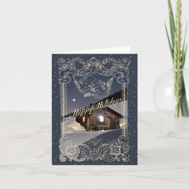 HAPPY HOLIDAYS - Notecard Feiertagskarte (Vorderseite)