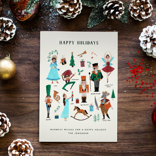 Happy Holidays   Nutcracker   Postkarte