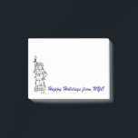 Happy Holidays NYC Statue of Liberty Hanukkah Post-it Klebezettel<br><div class="desc">Die Notizen enthalten eine originelle Marker-Illustration einer klassischen NYC-Sehenswürdigkeit "gekleidet" für die Ferien! Viele weitere illustrierte Designs sind verfügbar. Sehen Sie nicht,  wonach Sie suchen? Brauchen Sie Hilfe bei der Anpassung? Kontaktieren Sie Rebecca,  um etwas für Sie entworfen zu haben.</div>