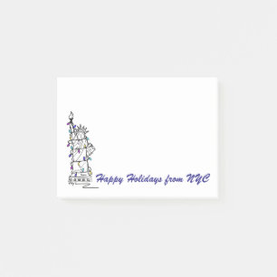 Happy Holidays NYC Statue of Liberty Hanukkah Post-it Klebezettel