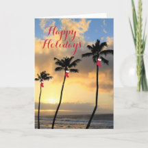 Happy Holidays Palm Trees & Strumpfs
