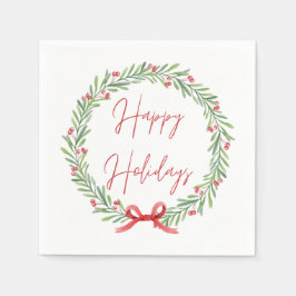 Happy Holidays Paper Napkin Serviette
