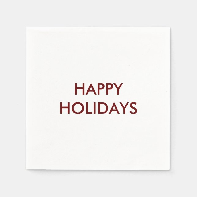 Happy Holidays Personalisiert Serviette (Vorderseite)