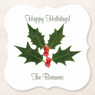 Happy Holidays Personalisiert Untersetzer