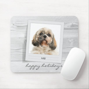Happy Holidays Pet Foto Rahmen Personalisiert Mousepad