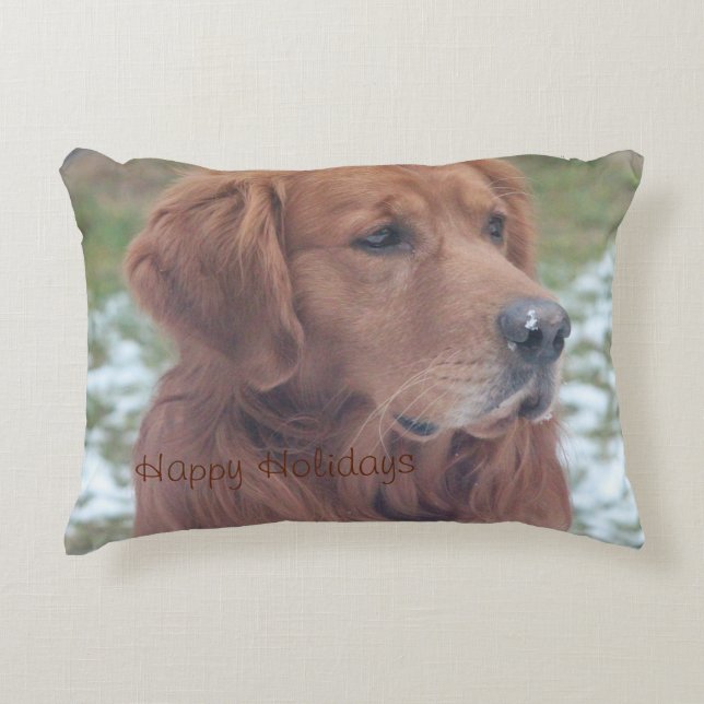 Happy Holidays Pet Kissen (Vorderseite)