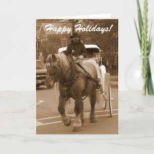 Happy Holidays Pferdekarte Feiertagskarte