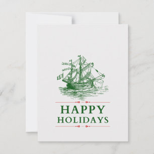 Happy Holidays - Pirate Ship Feiertagskarte