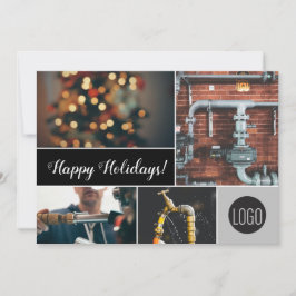 Happy Holidays Plumber Firmenlogo Fotos Feiertagskarte
