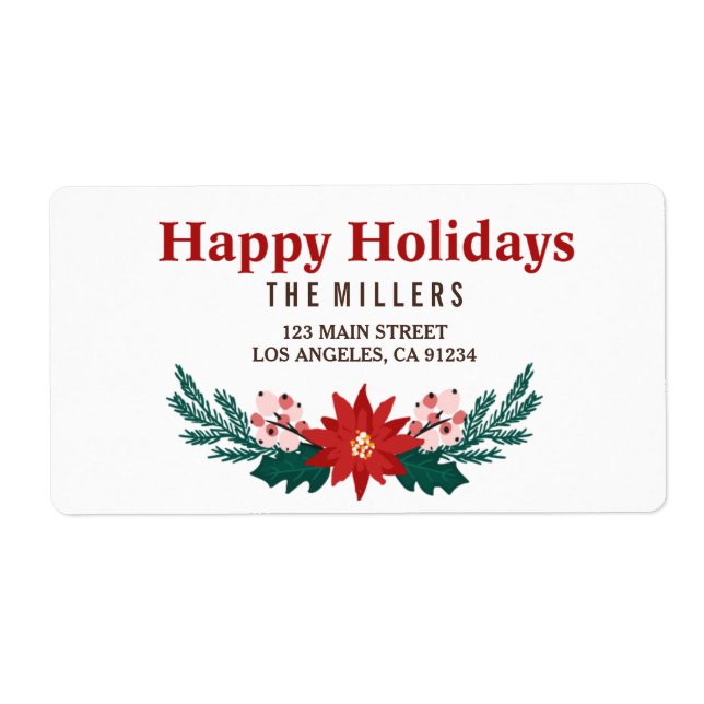 Happy Holidays Poinsettia Bouquet Holiday (Vorne)