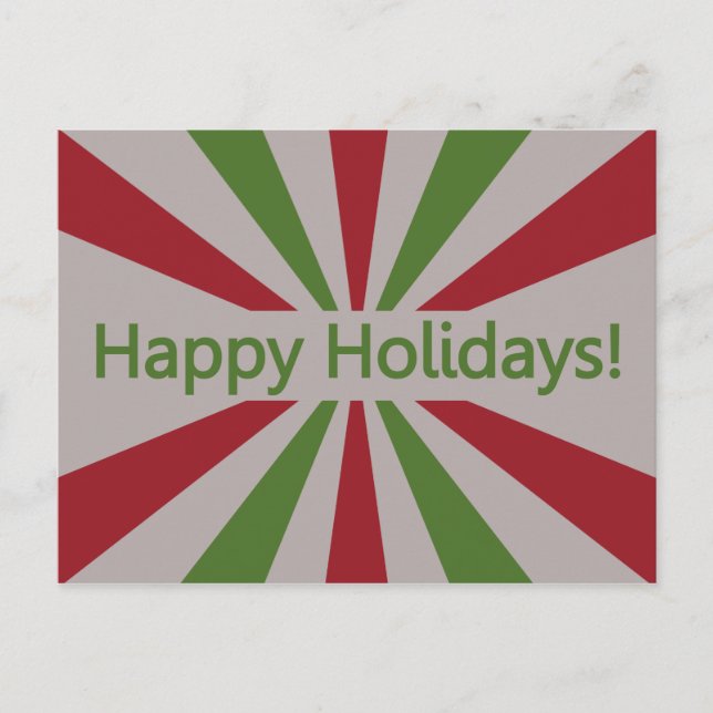 Happy Holidays Postcard Feiertagspostkarte (Vorderseite)