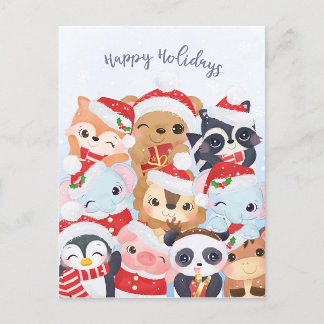 Happy Holidays Postcard Postkarte (Vorderseite)