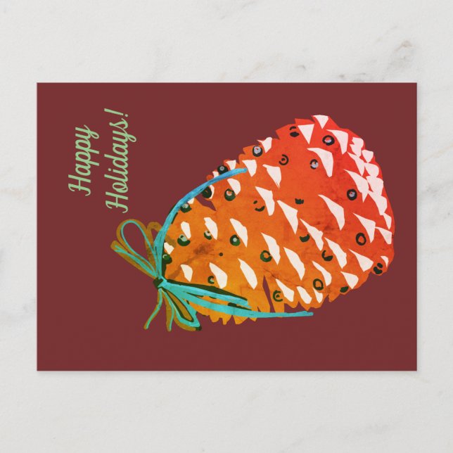 Happy Holidays Postkarte (Vorderseite)