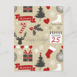 Happy Holidays Postkarte