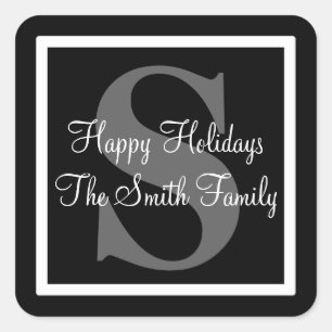 Happy Holidays Quadratischer Aufkleber